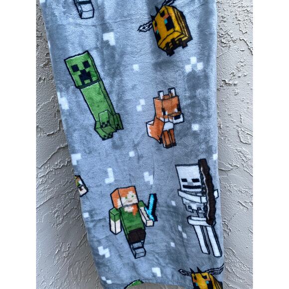 Minecraft Throw Blanket 60x90 | Steve Alex Creeper Bee Fox Skeleton Ocelot - Picture 3 of 5
